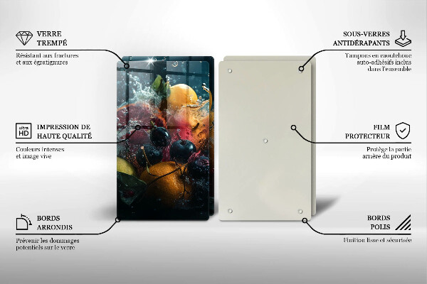 Kitchen worktop saver Fruits in water