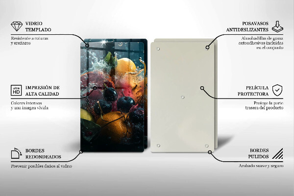 Kitchen worktop saver Fruits in water