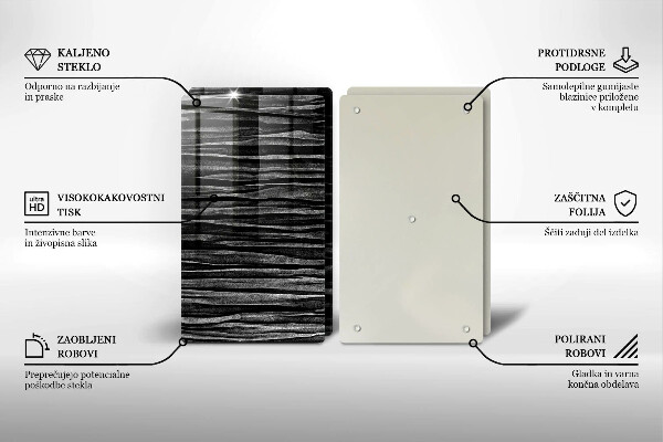 Kitchen worktop saver Black abstraction