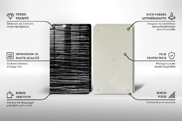 Kitchen worktop saver Black abstraction