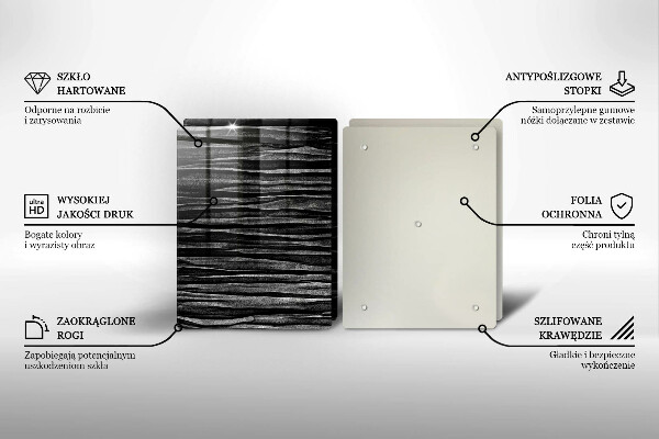 Kitchen worktop saver Black abstraction