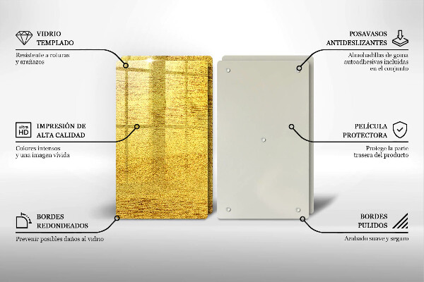 Kitchen worktop saver Yellow abstraction