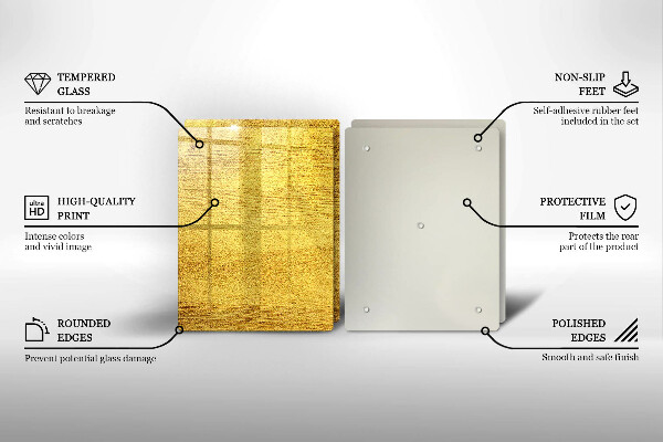 Kitchen worktop saver Yellow abstraction