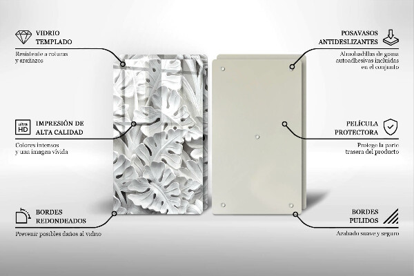 Kitchen worktop saver White flowers