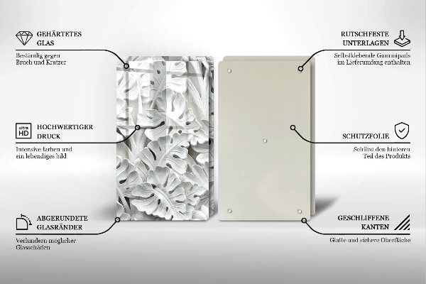 Kitchen worktop saver White flowers