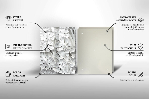 Kitchen worktop saver White flowers