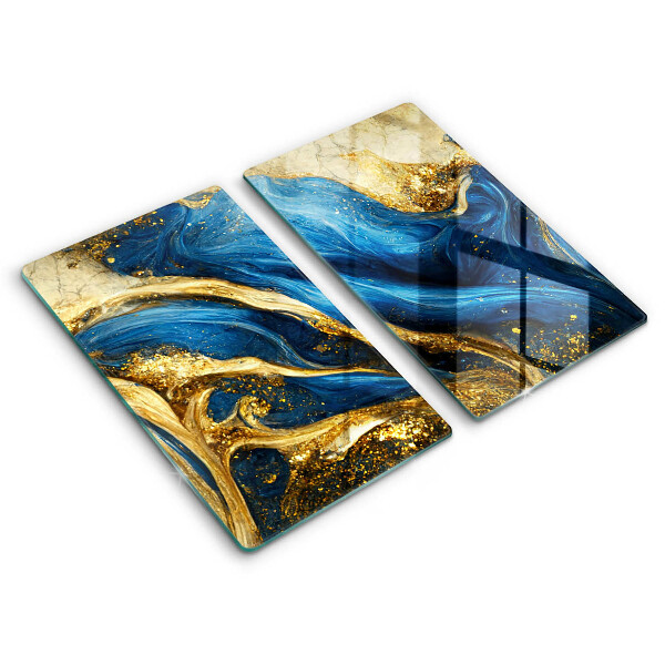 Worktop saver Blue-gold marble