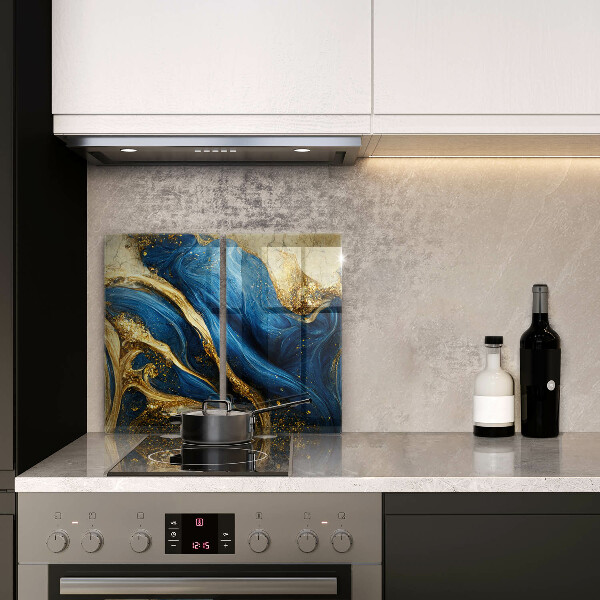 Worktop saver Blue-gold marble