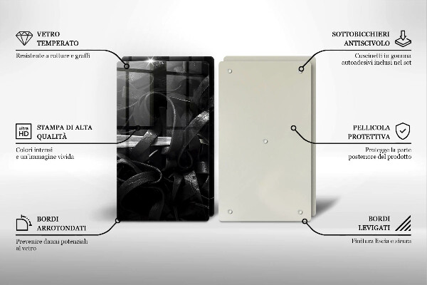 Worktop saver Black tagliatelle pasta