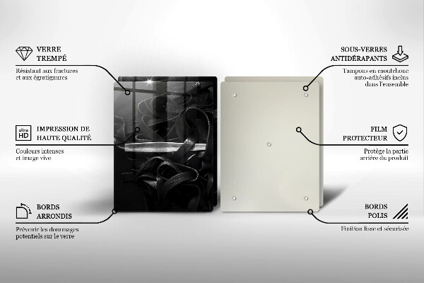 Worktop saver Black tagliatelle pasta