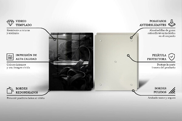 Worktop saver Black tagliatelle pasta