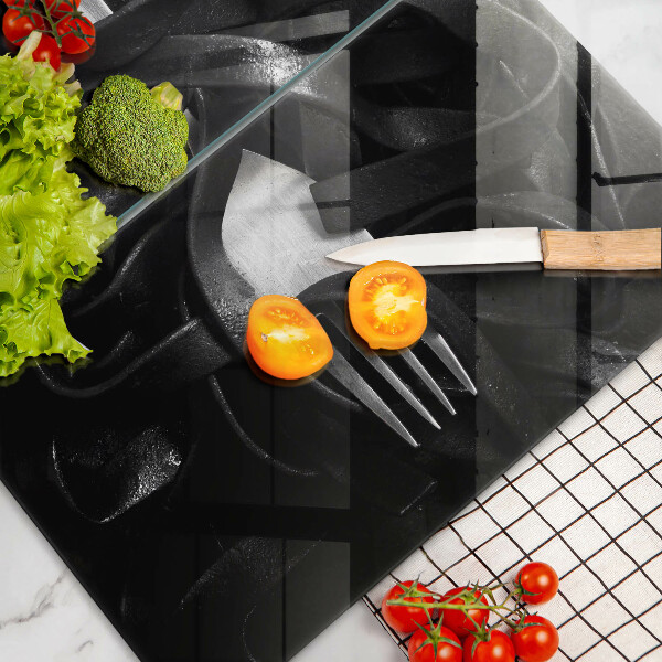 Worktop saver Black tagliatelle pasta