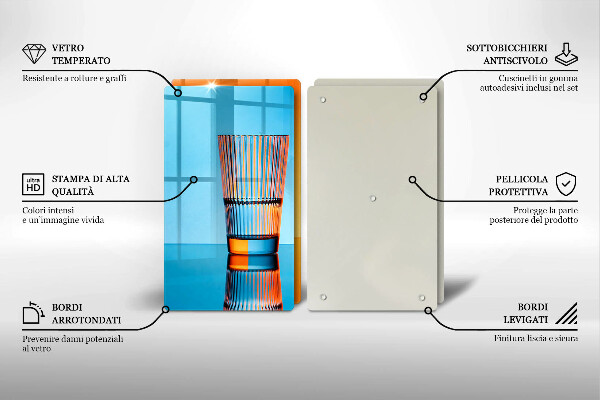 Worktop saver Two glasses of water