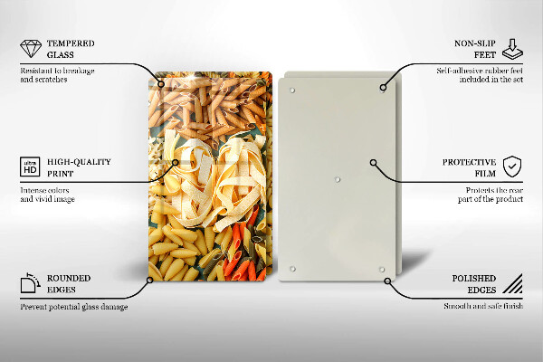 Worktop saver Different types of pasta