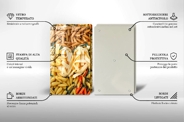 Worktop saver Different types of pasta