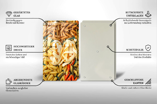 Worktop saver Different types of pasta