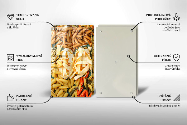Worktop saver Different types of pasta