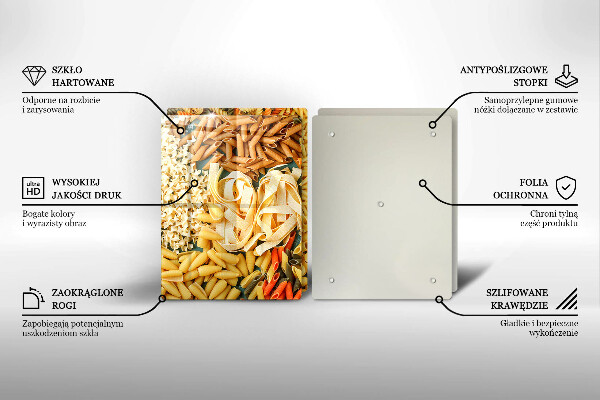 Worktop saver Different types of pasta