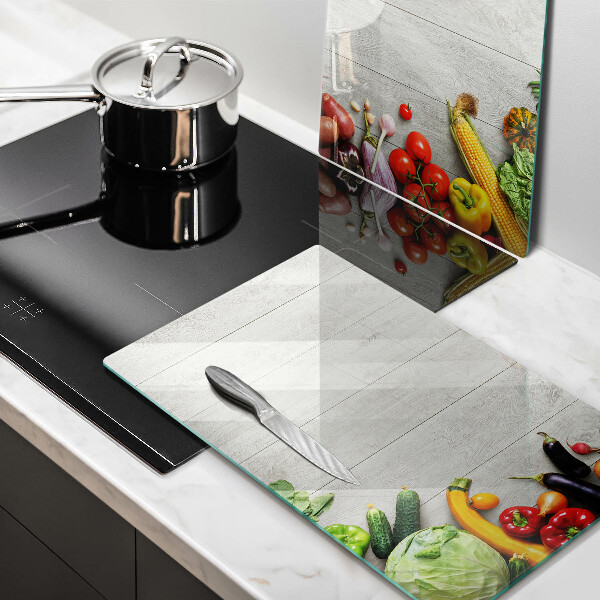 Work surface savers Vegetables on the boards