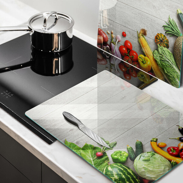 Work surface savers Vegetables on the boards