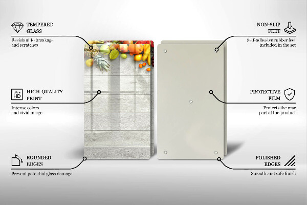 Work surface savers Fruit on the boards