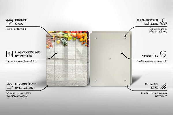 Work surface savers Fruit on the boards