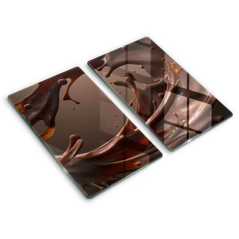 Induction hob cover Liquid chocolate