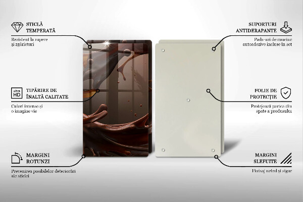 Induction hob cover Liquid chocolate