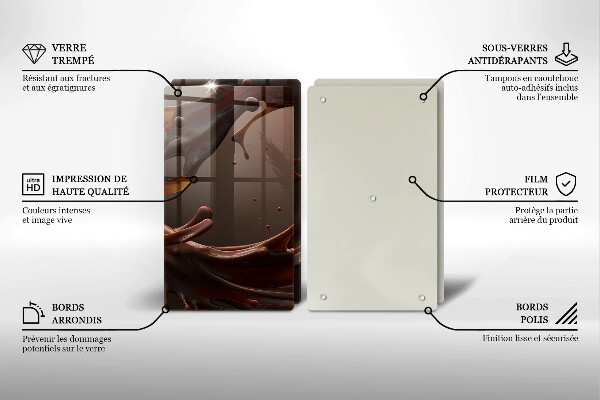 Induction hob cover Liquid chocolate