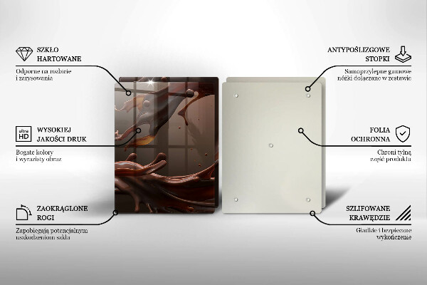 Induction hob cover Liquid chocolate