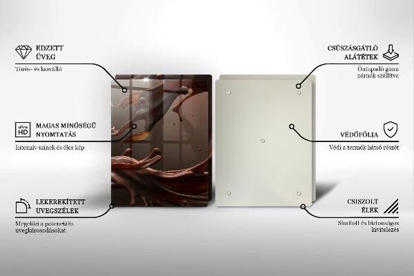 Induction hob cover Liquid chocolate