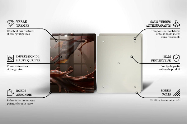 Induction hob cover Liquid chocolate