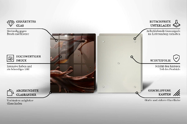 Induction hob cover Liquid chocolate