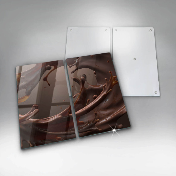 Induction hob cover Liquid chocolate