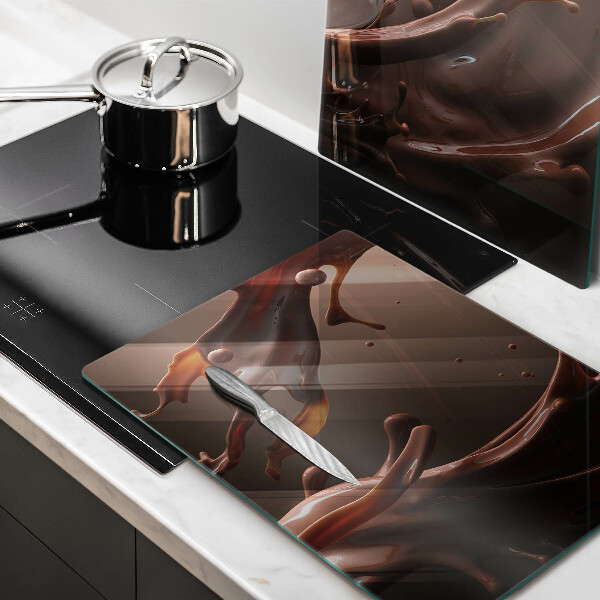 Induction hob cover Liquid chocolate