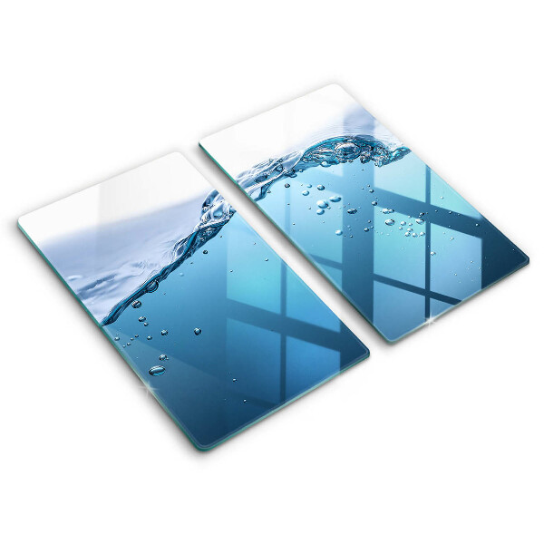 Induction hob cover Blue water