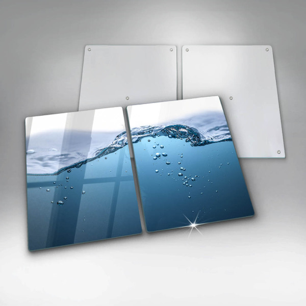 Induction hob cover Blue water