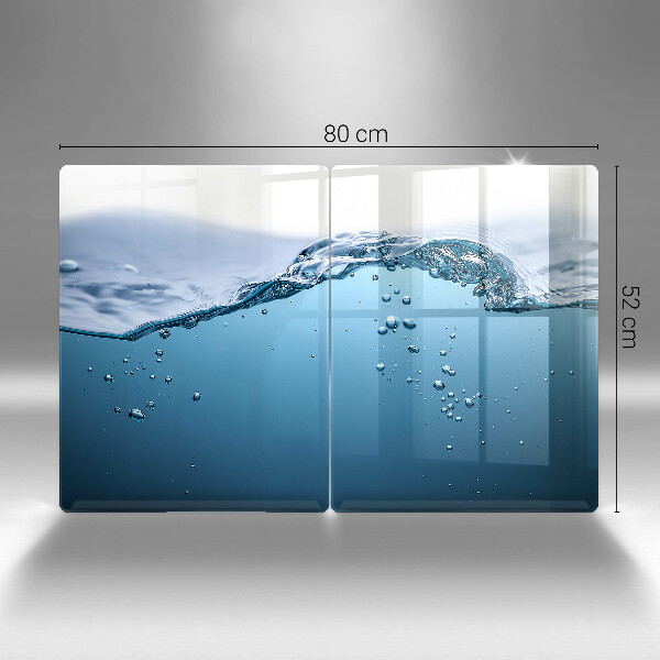 Induction hob cover Blue water