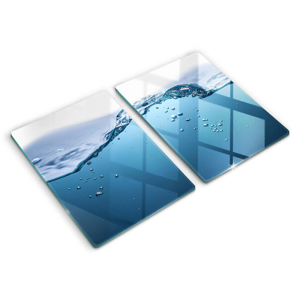 Induction hob cover Blue water