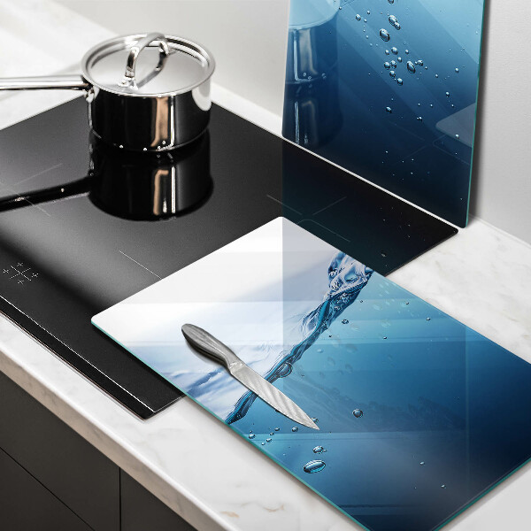 Induction hob cover Blue water