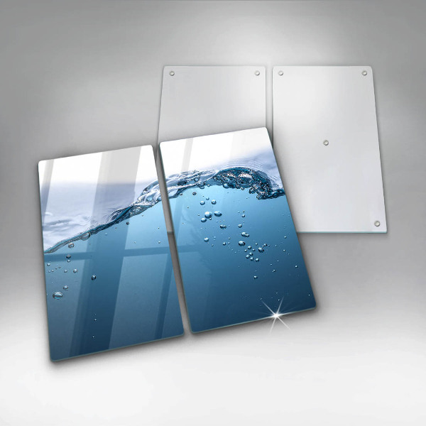 Induction hob cover Blue water
