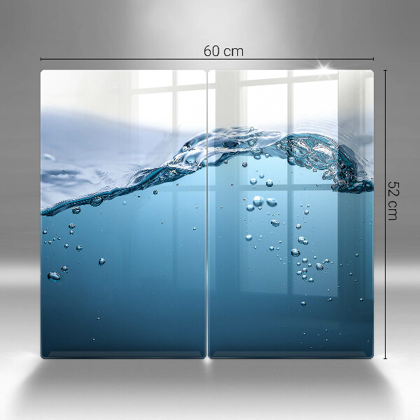 Induction hob cover Blue water