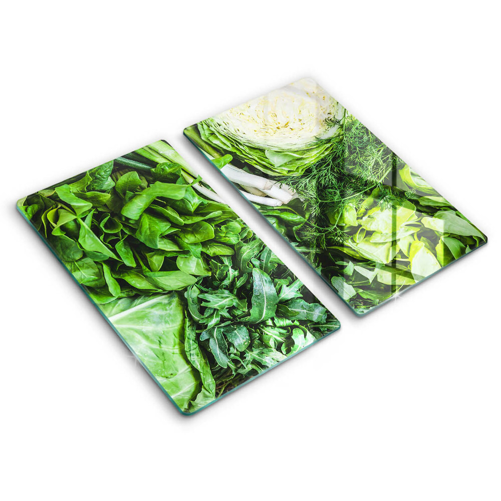 Induction hob cover Green vegetables