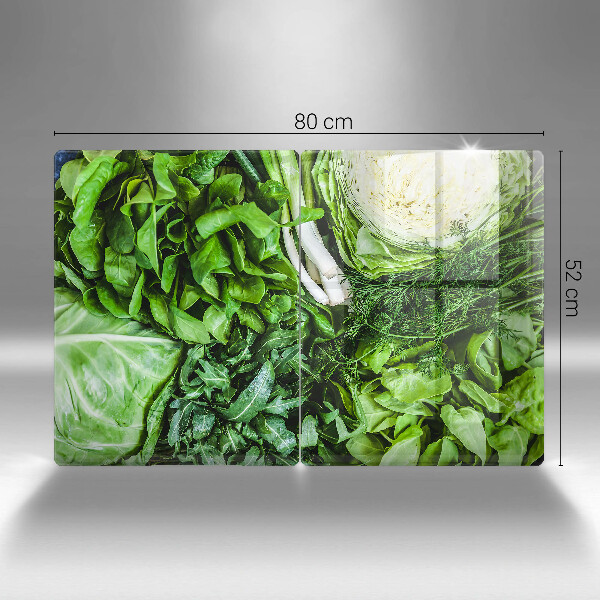 Induction hob cover Green vegetables