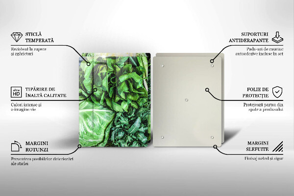 Induction hob cover Green vegetables