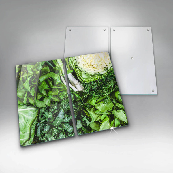 Induction hob cover Green vegetables