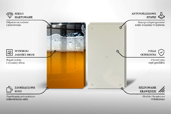 Induction hob cover Beer drink foam