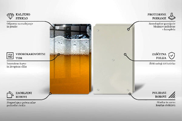 Induction hob cover Beer drink foam