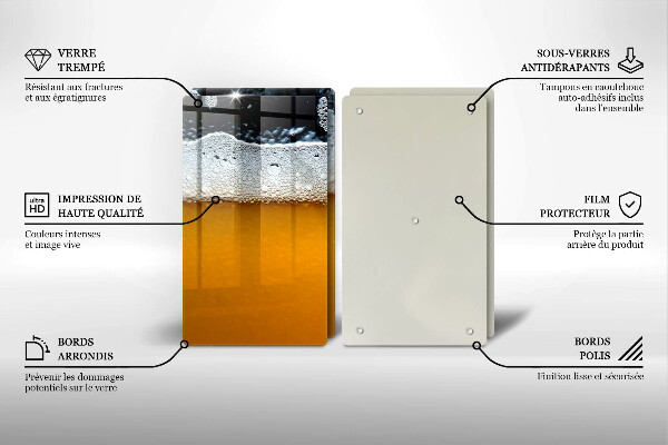 Induction hob cover Beer drink foam