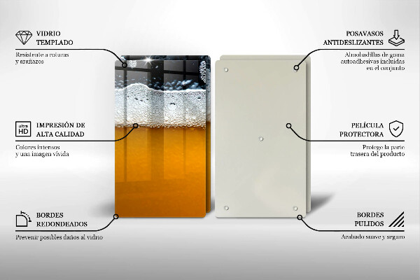 Induction hob cover Beer drink foam